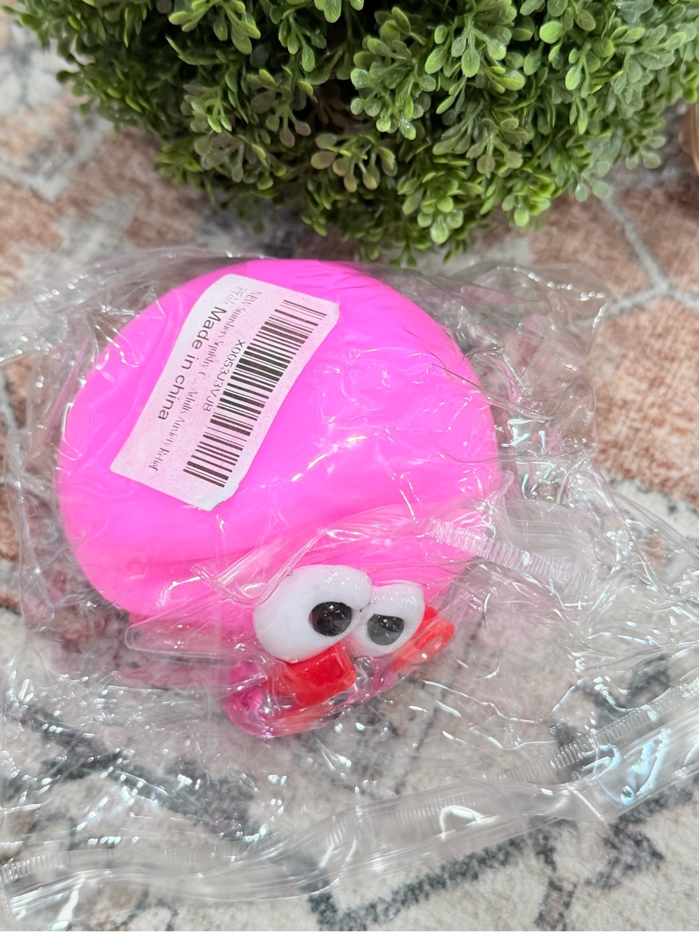 Usher Bright Pink Squishy Octopus Bath Toy